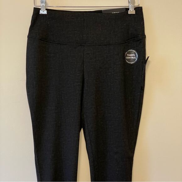 Apt. 9 NWT M mid rise leggings charcoal gray fitted classic basic athleisure - Picture 2 of 9